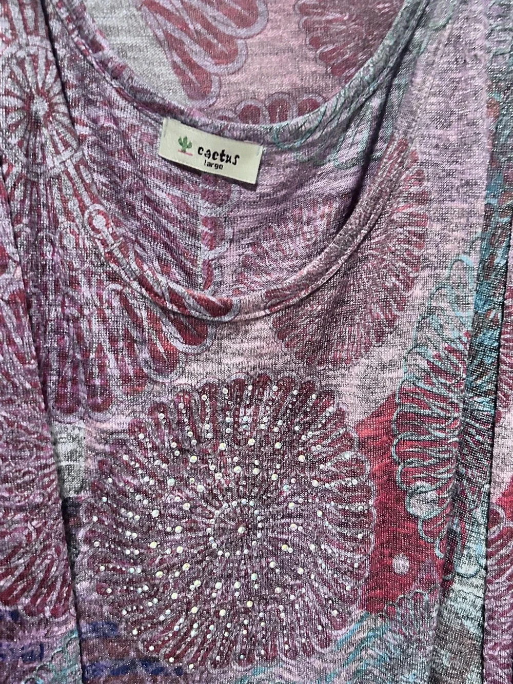Cactus Purple Printed Tank Dress with Matching Cardigan